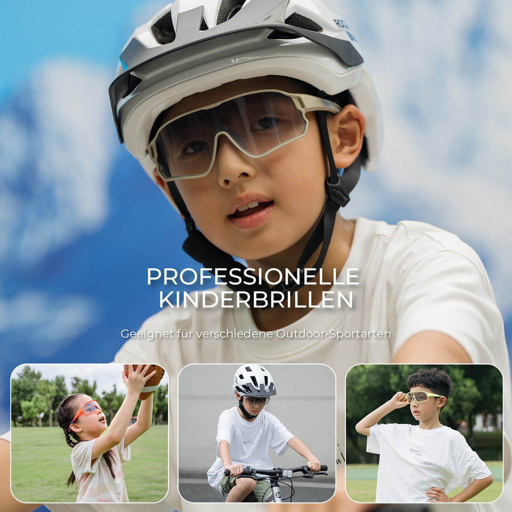 Selbsttönende Fahrradbrille für Kinder mit UV400-Schutz