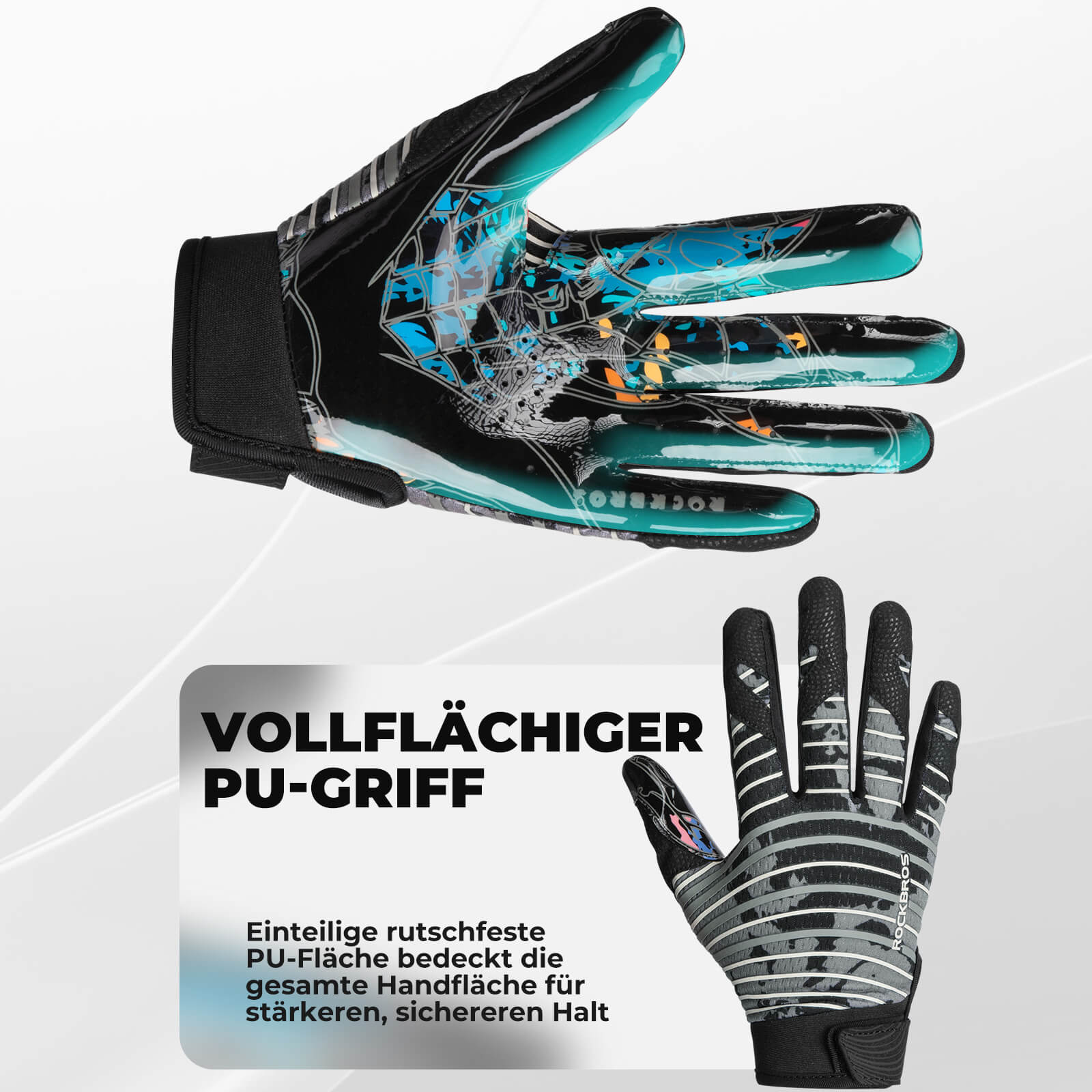 ROCKBROS Kinder-Profisport-Handschuhe Atmungsaktiv Elastisch