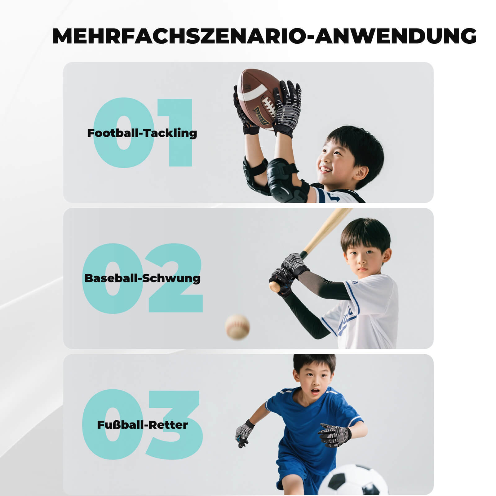 ROCKBROS Kinder-Profisport-Handschuhe Atmungsaktiv Elastisch