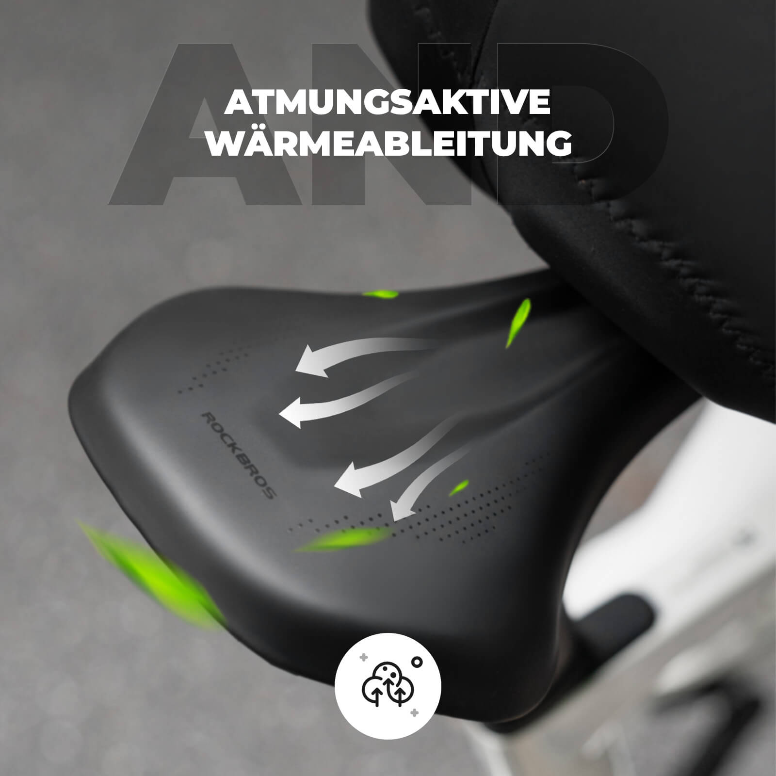 ROCKBROS Leichter Fahrradsattel mit Atmungsaktivität - Für MTB, Rennrad, Gravelbike