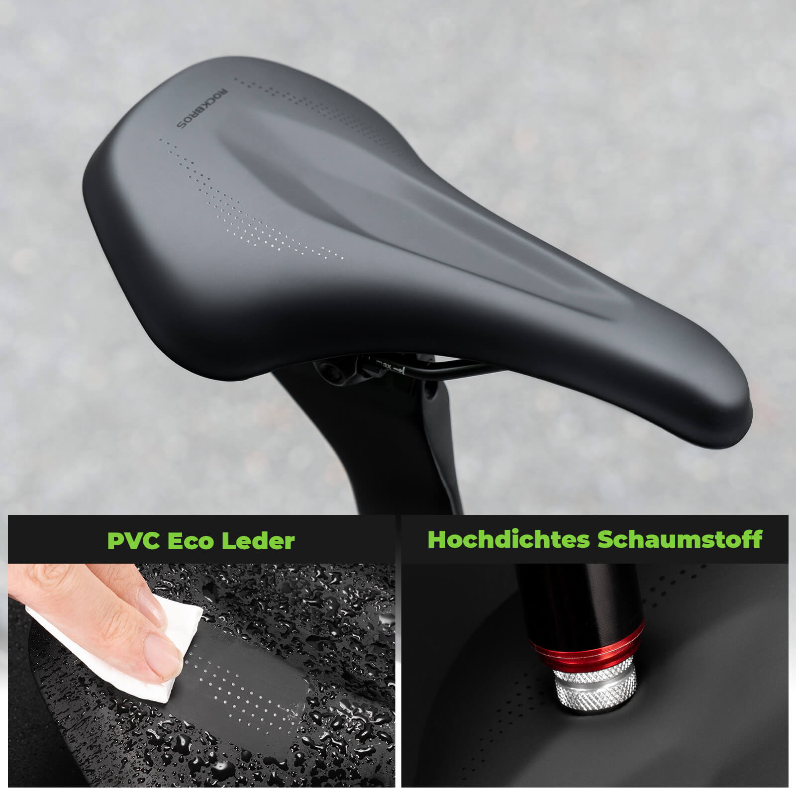 ROCKBROS Leichter Fahrradsattel mit Atmungsaktivität - Für MTB, Rennrad, Gravelbike