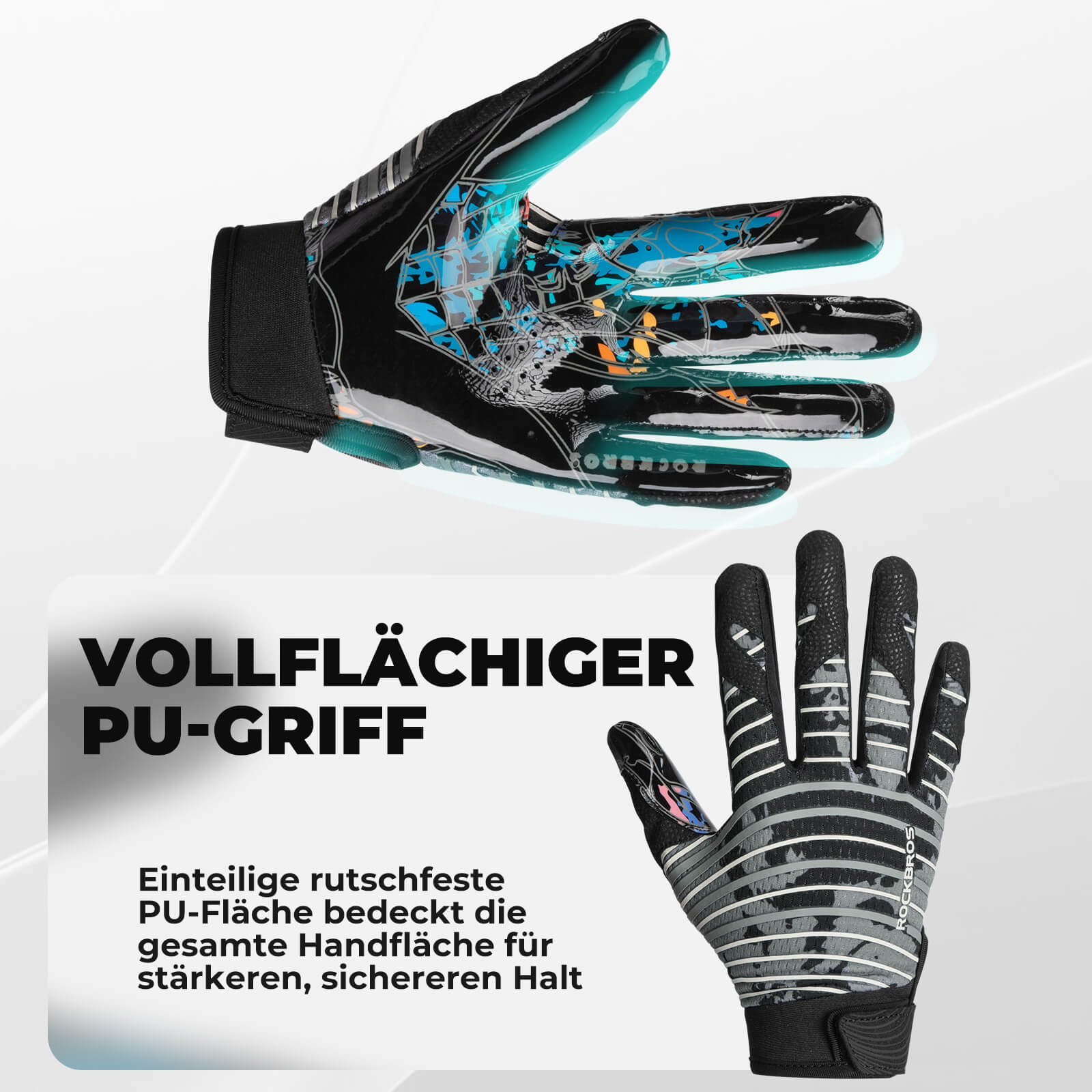 ROCKBROS Erwachsene Profi-Sporthandschuhe Atmungsaktiv Elastisch