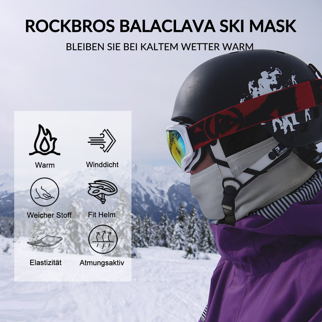 ROCKBROS Sturmhaube 2er Set Herbst Winter Balaclava für Outdoorsports Unisex