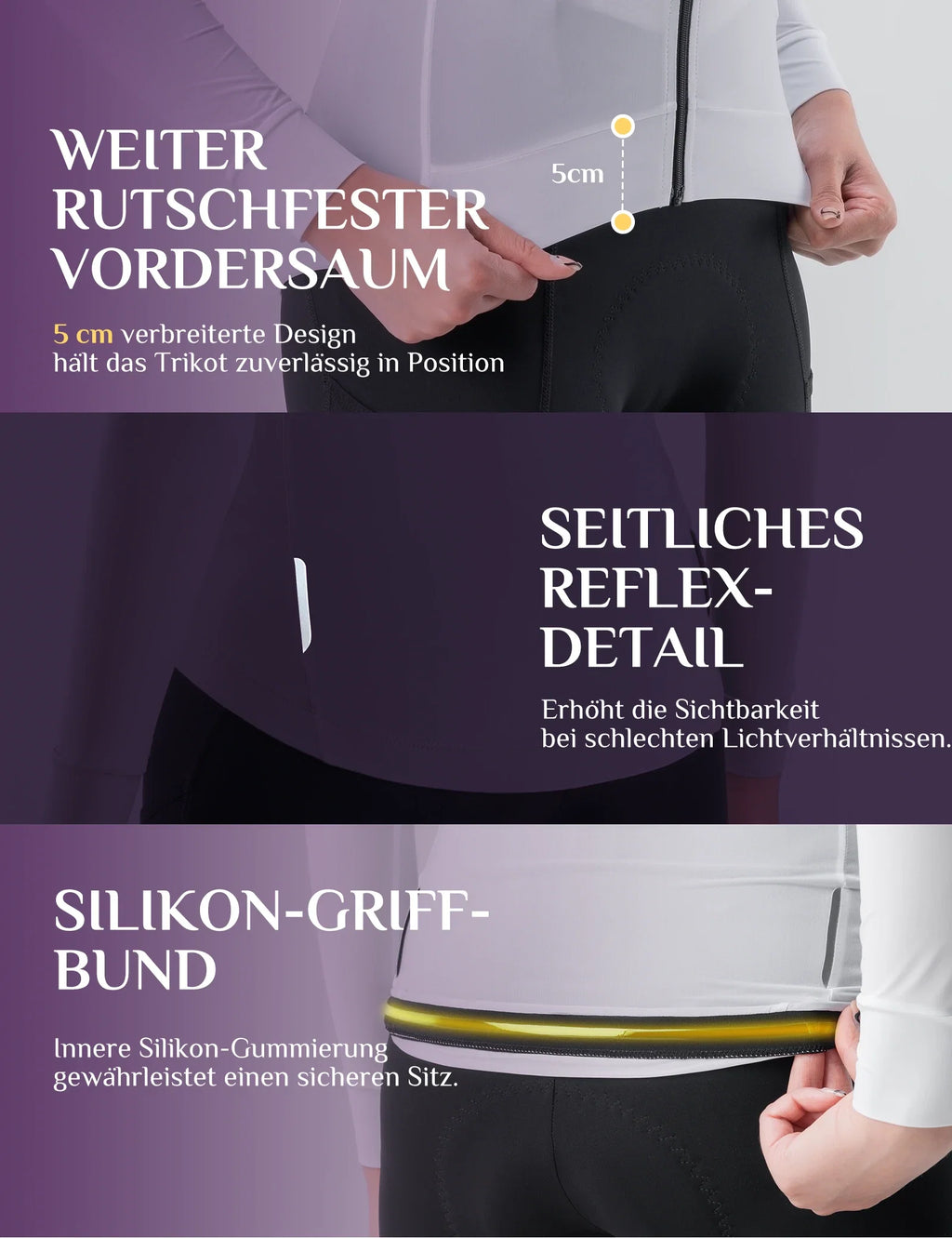 ROCKBROS TVI Damen Langarm-Radtrikot Fahrrad Jersey für MTB & Rennrad
