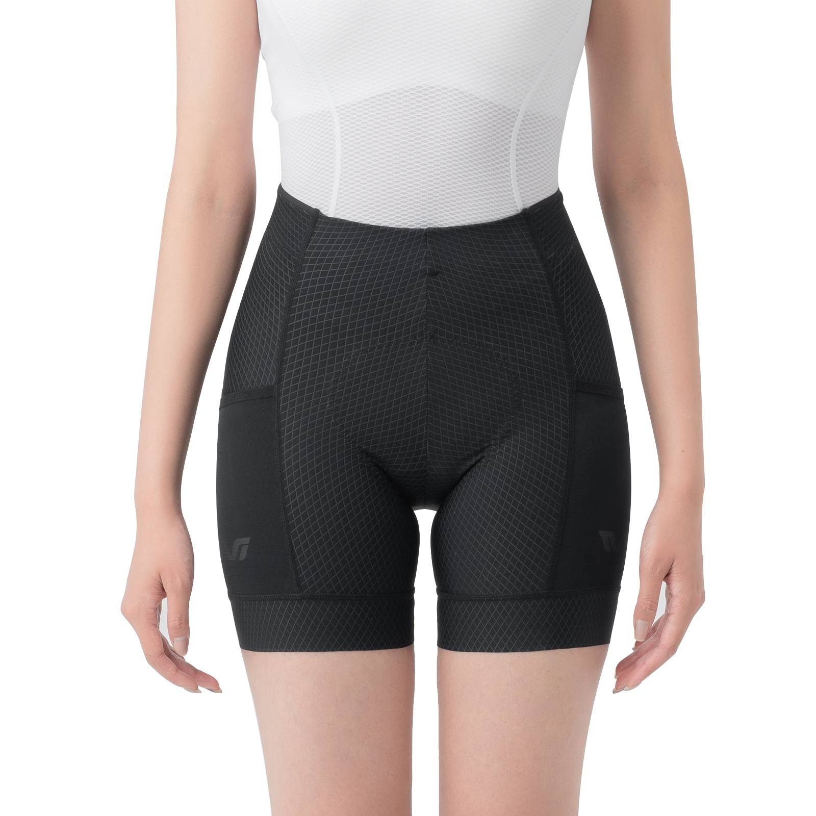 TVI Radlerhose Damen Gepolstert mit Tasche Atmungsaktive