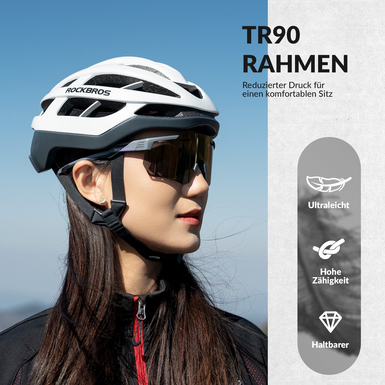 Ultraleichte Polarisierte Fahrradbrille mit UV400