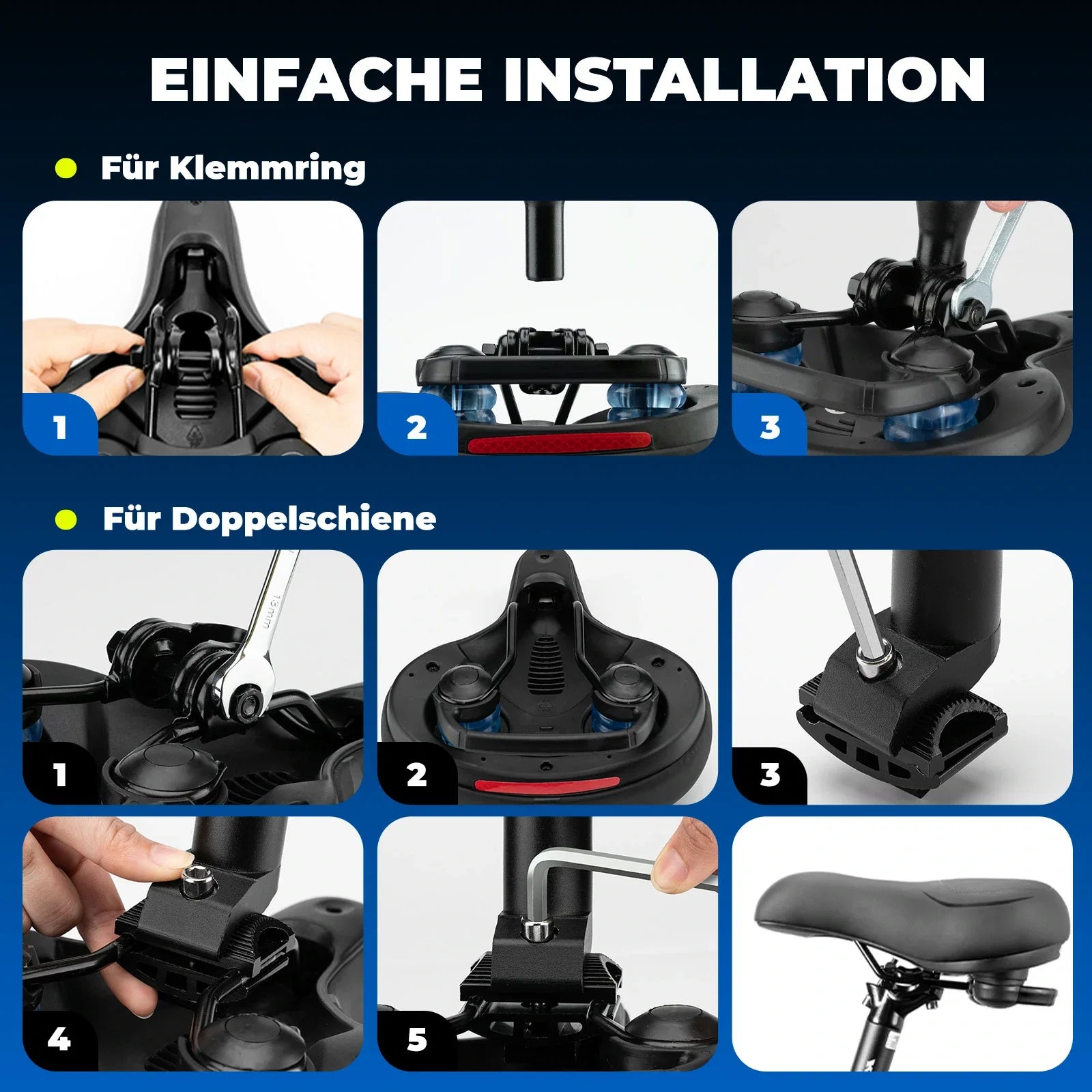 ROCKBROS wasserdicht Fahrradsattel für MTB & Rennrad aus Memory Foam