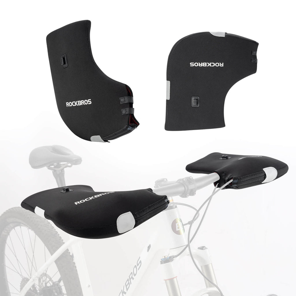 ROCKBROS Beheizte Wasserabweisend Fahrrad Lenkerstulpen - Wiederaufladbar
