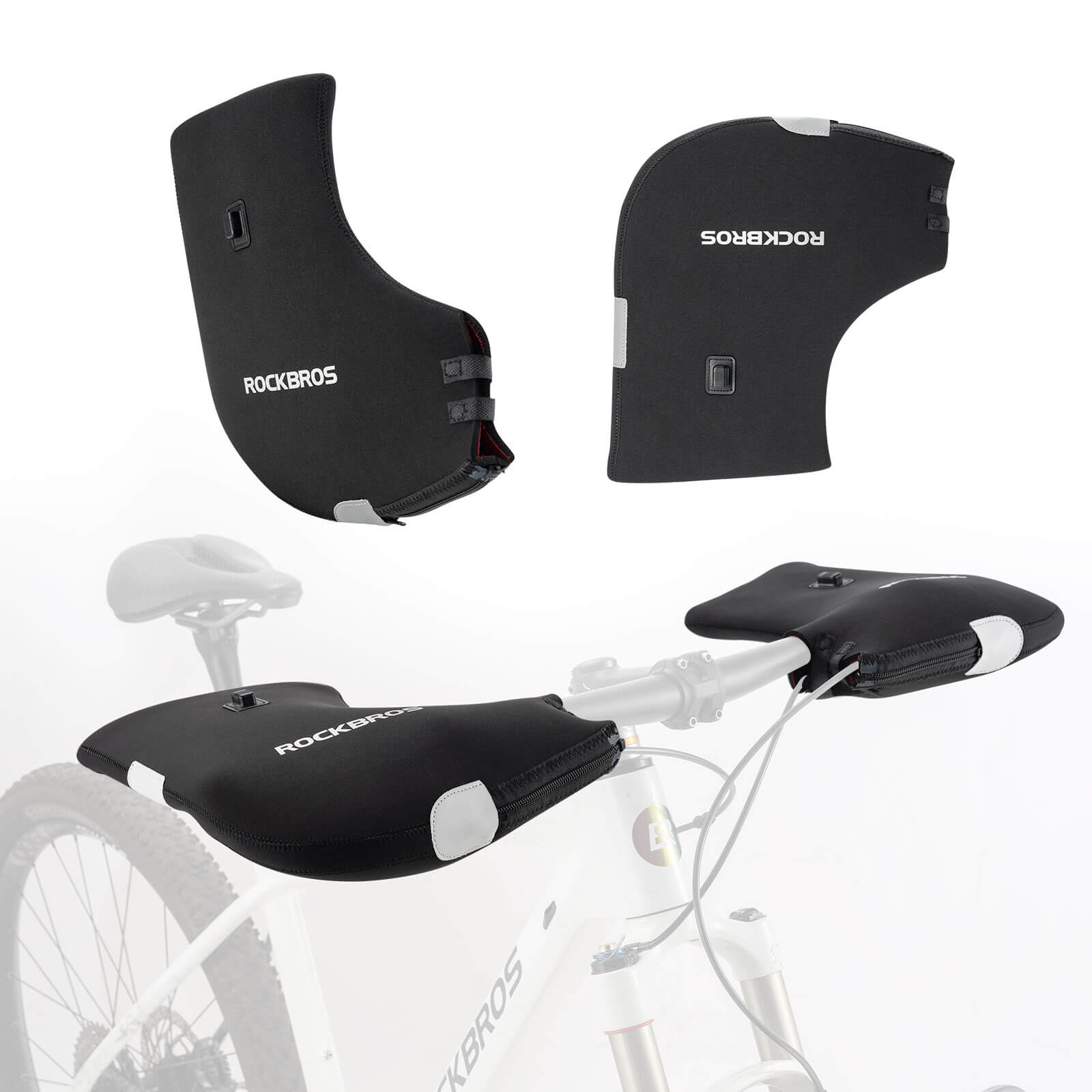 ROCKBROS Beheizte Wasserabweisend Fahrrad Lenkerstulpen - Wiederaufladbar