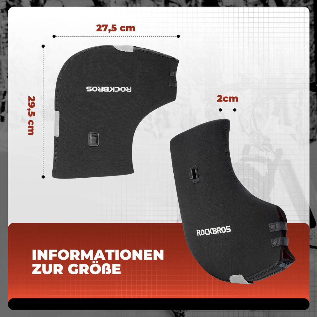 ROCKBROS Beheizte Wasserabweisend Fahrrad Lenkerstulpen - Wiederaufladbar