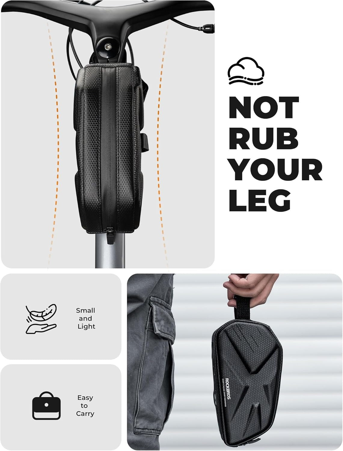 ROCKBROS Fahrrad Rahmentasche Fahrradtasche Oberrohrtasche 1.4L