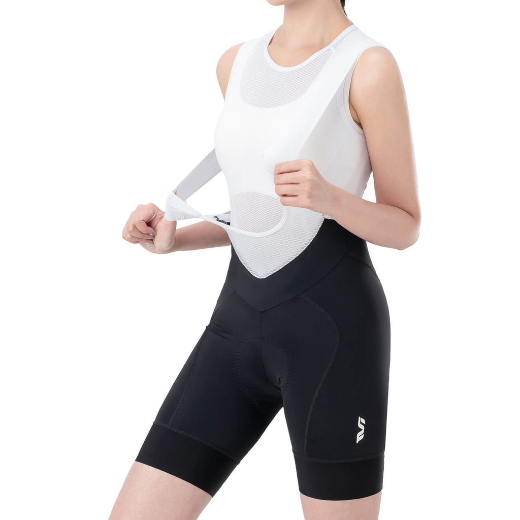 Fahrradhose für Damen Kurz Trägerhosen Atmungsaktive