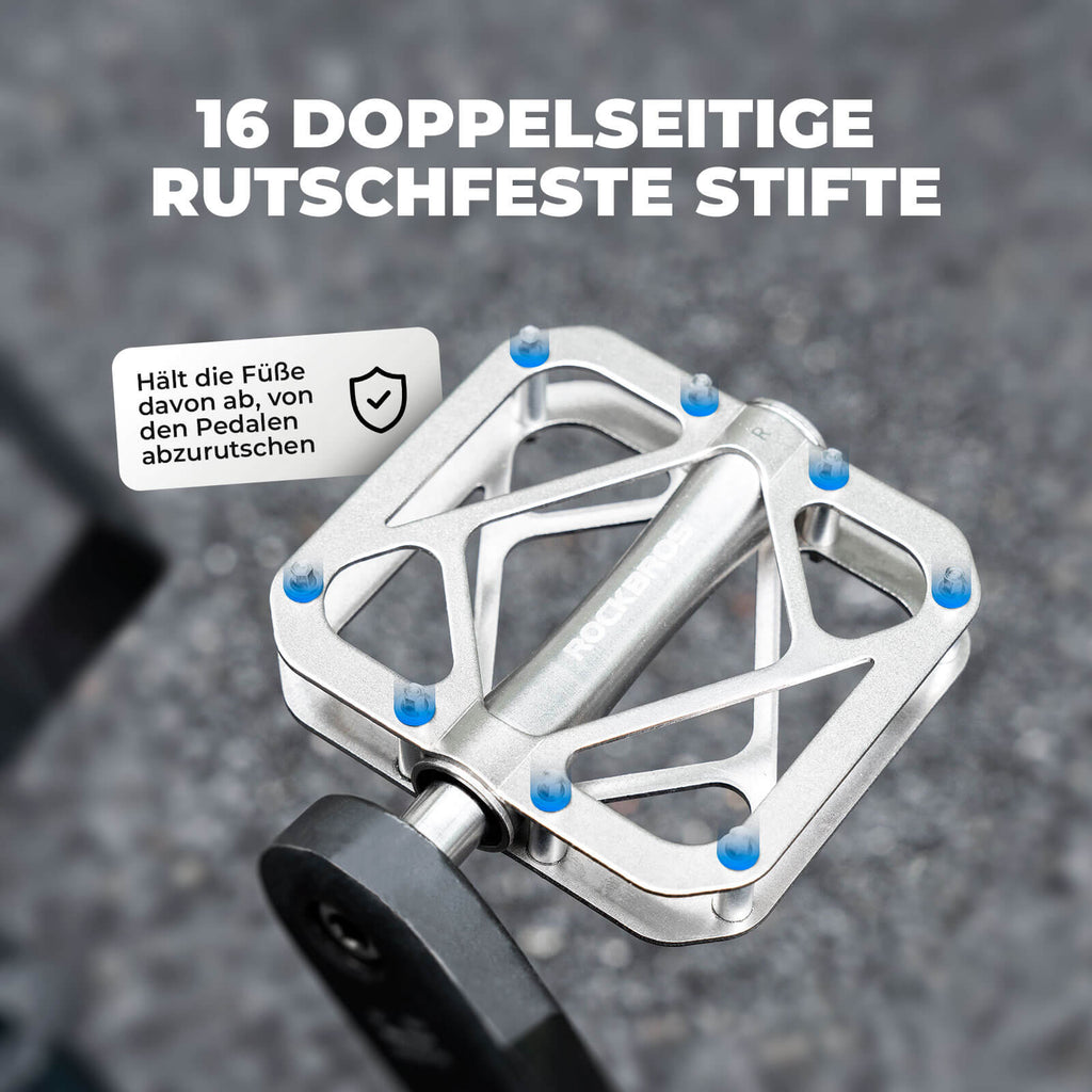 ROCKBROS Fahrradpedale aus Titanlegierung 3-Lager MTB-Pedale Plattform 9/16 Zoll