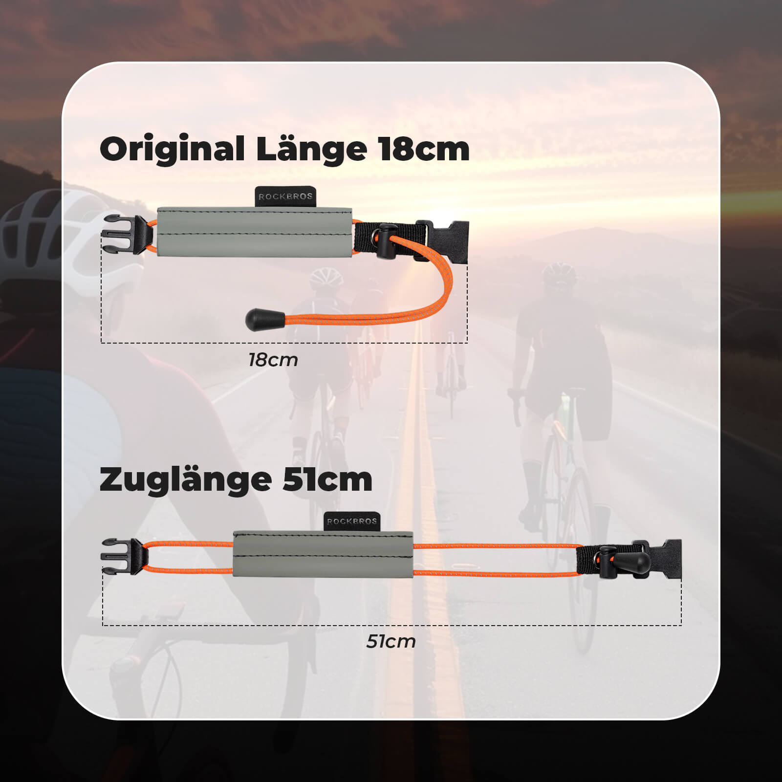 ROCKBROS Hosenband reflektierend für Radfahren Reflektorband