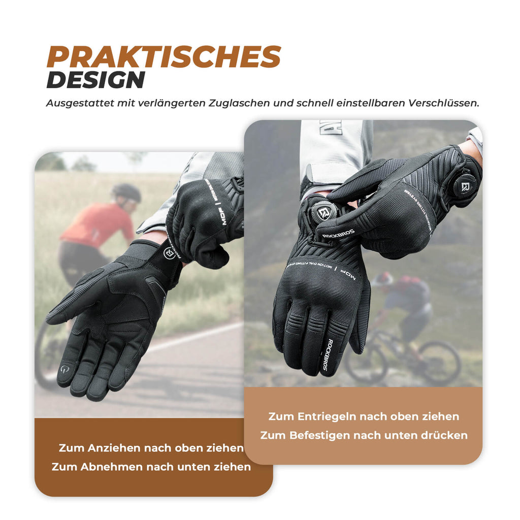 ROCKBROS Motorradhandschuhe Atmungsaktiv Handschuhe Touchscreen