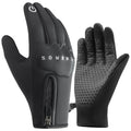 ROCKBROS Winter Fahrradhandschuhe mit Gel Gepolstert Touchscreen-fähig