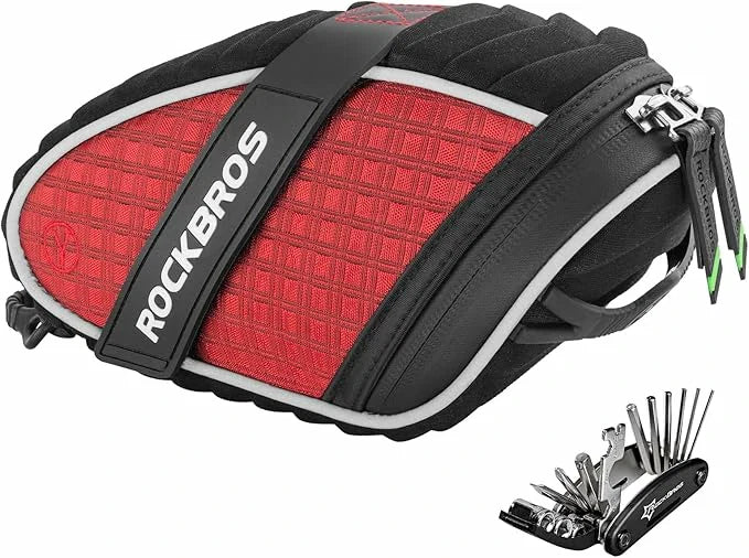 ROCKBROS Satteltaschen Fahrradsitz Taschen mit Rücklichthalter 1L