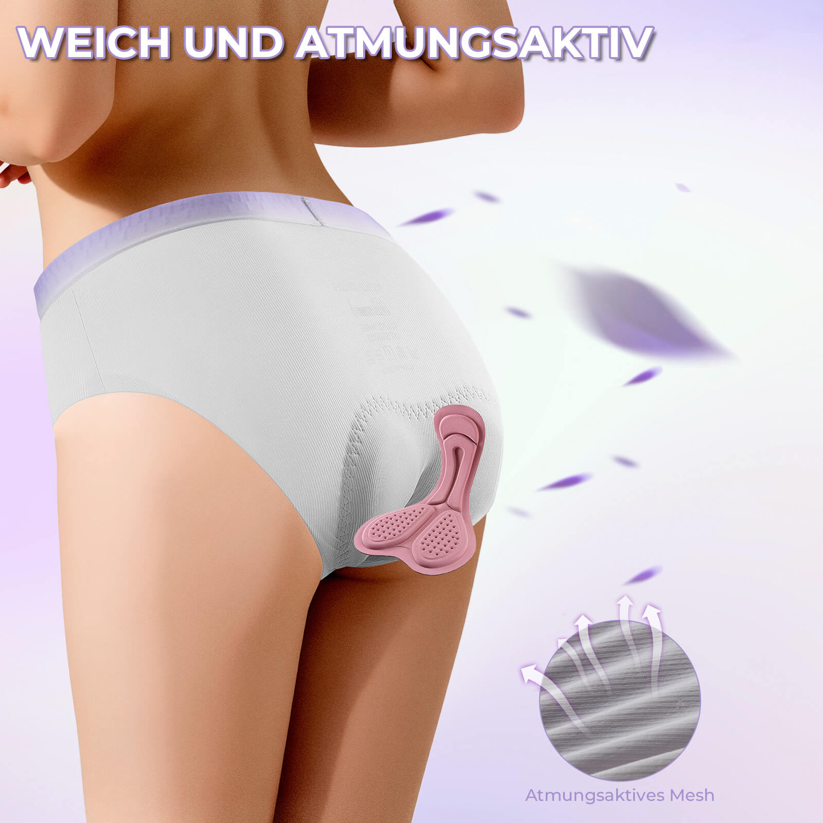 ROCKBROS Damen Radunterhose Atmungsaktive 4D Gepolsterte Radlerhose Elastisch