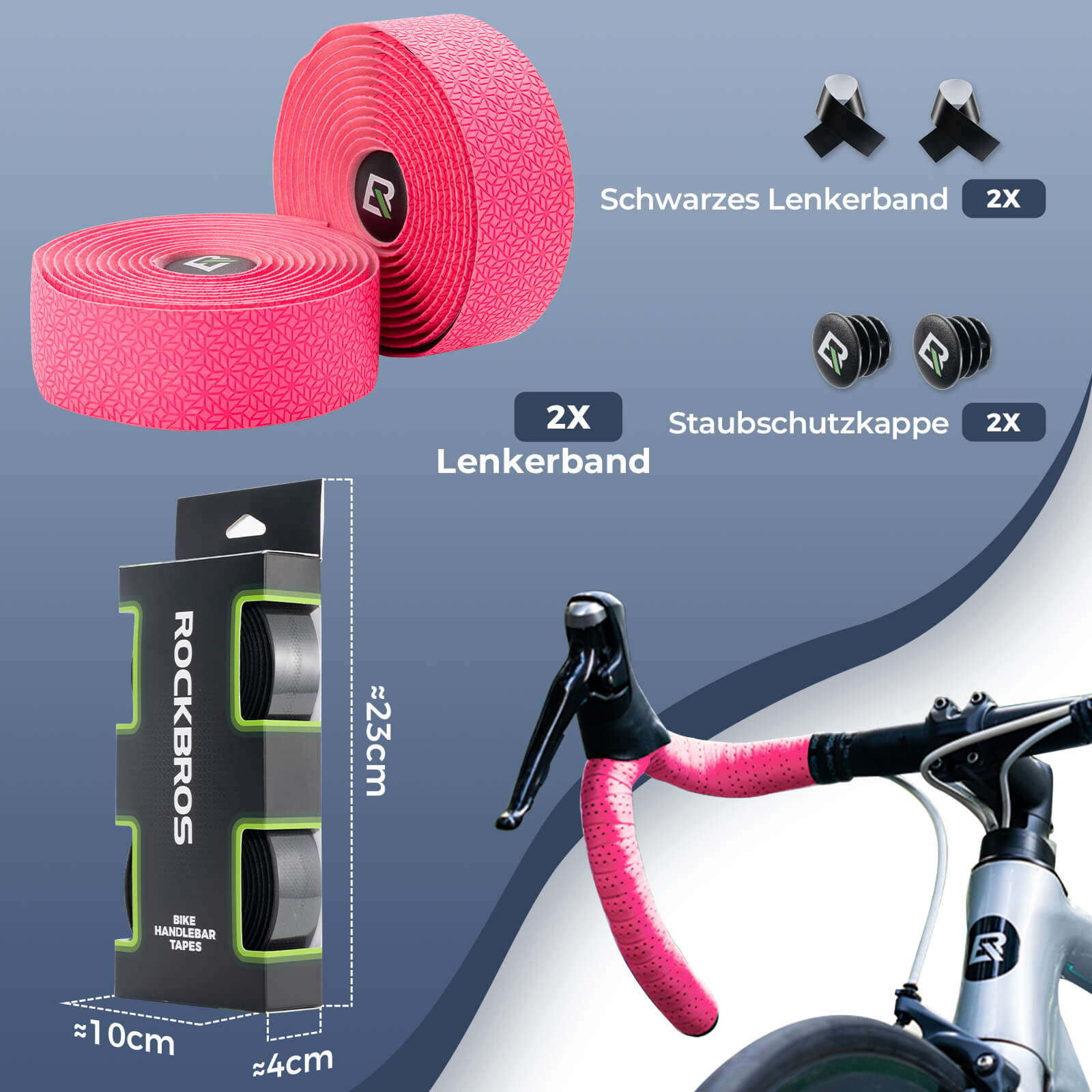 Fahrrad Lenkerband Griffband Lang 220cm für MTB Rennrad Vier Farben