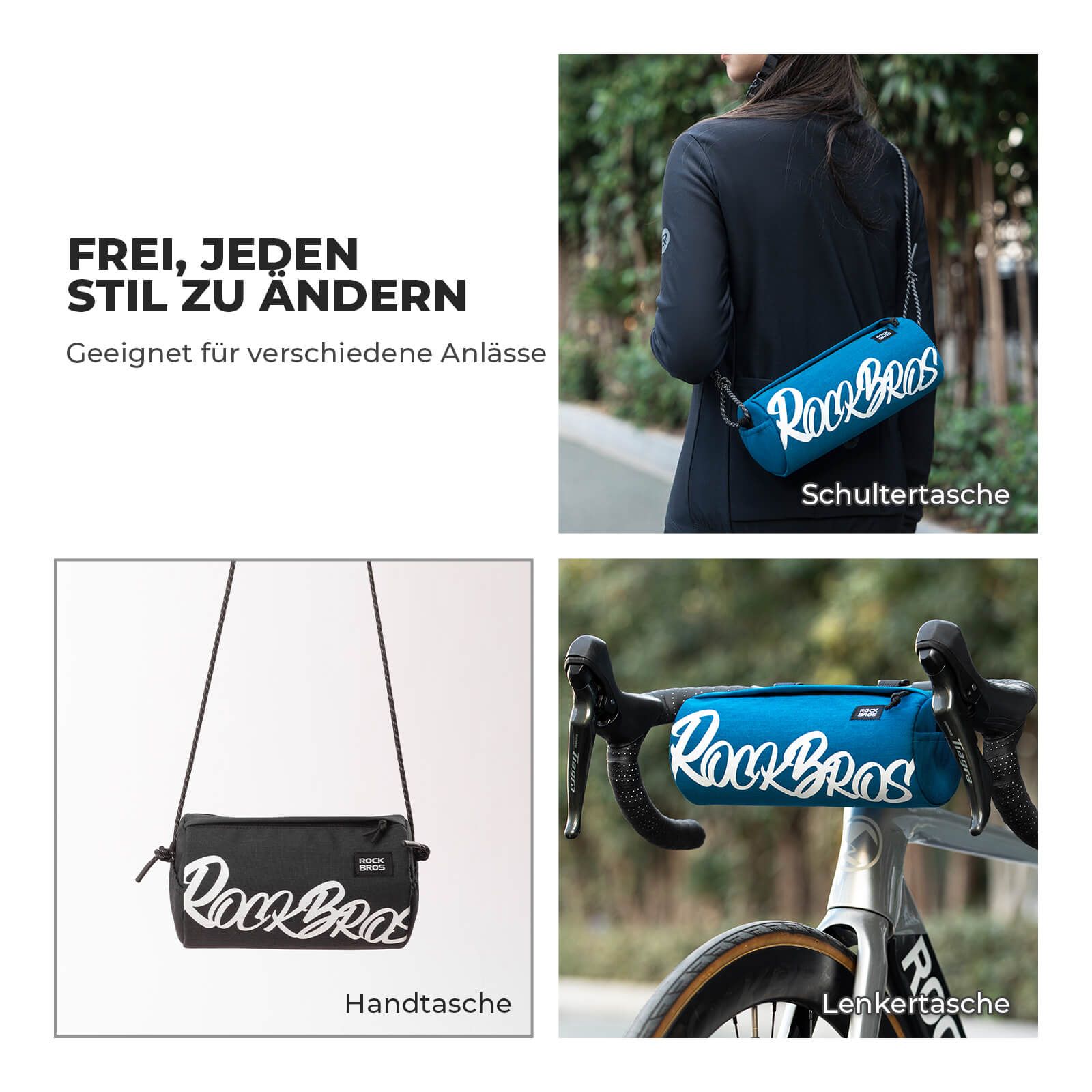 Lenkertasche Klein mit Schultergurt 2L/3,6L - SketchRide Series