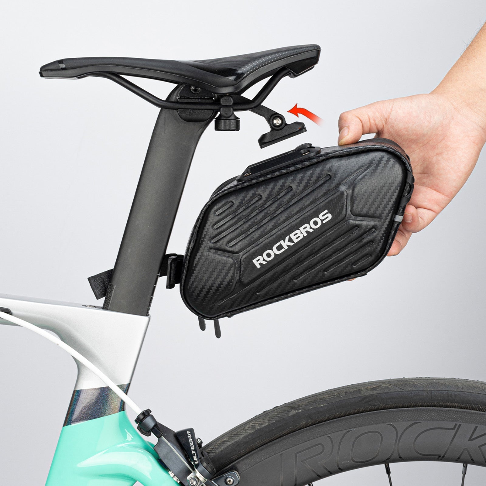 ROCKBROS Fahrrad Satteltasche für MTB/Rennrad/Faltrad Wasserdicht Schwarz