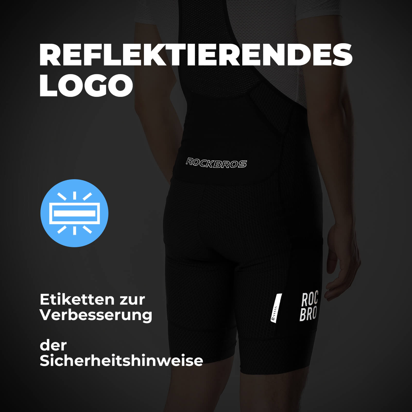 Herren Fahrrad Trägerhose mit Sitzpolster Atmungsaktiv Sommer