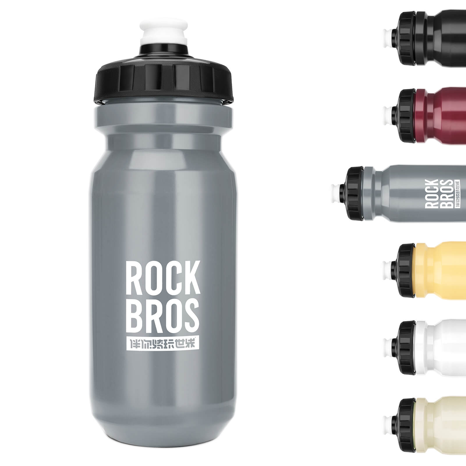 ROCKBROS Fahrrad Trinkflasche 600ml Trinkflasche BPA-Frei Auslaufsichere Flasche