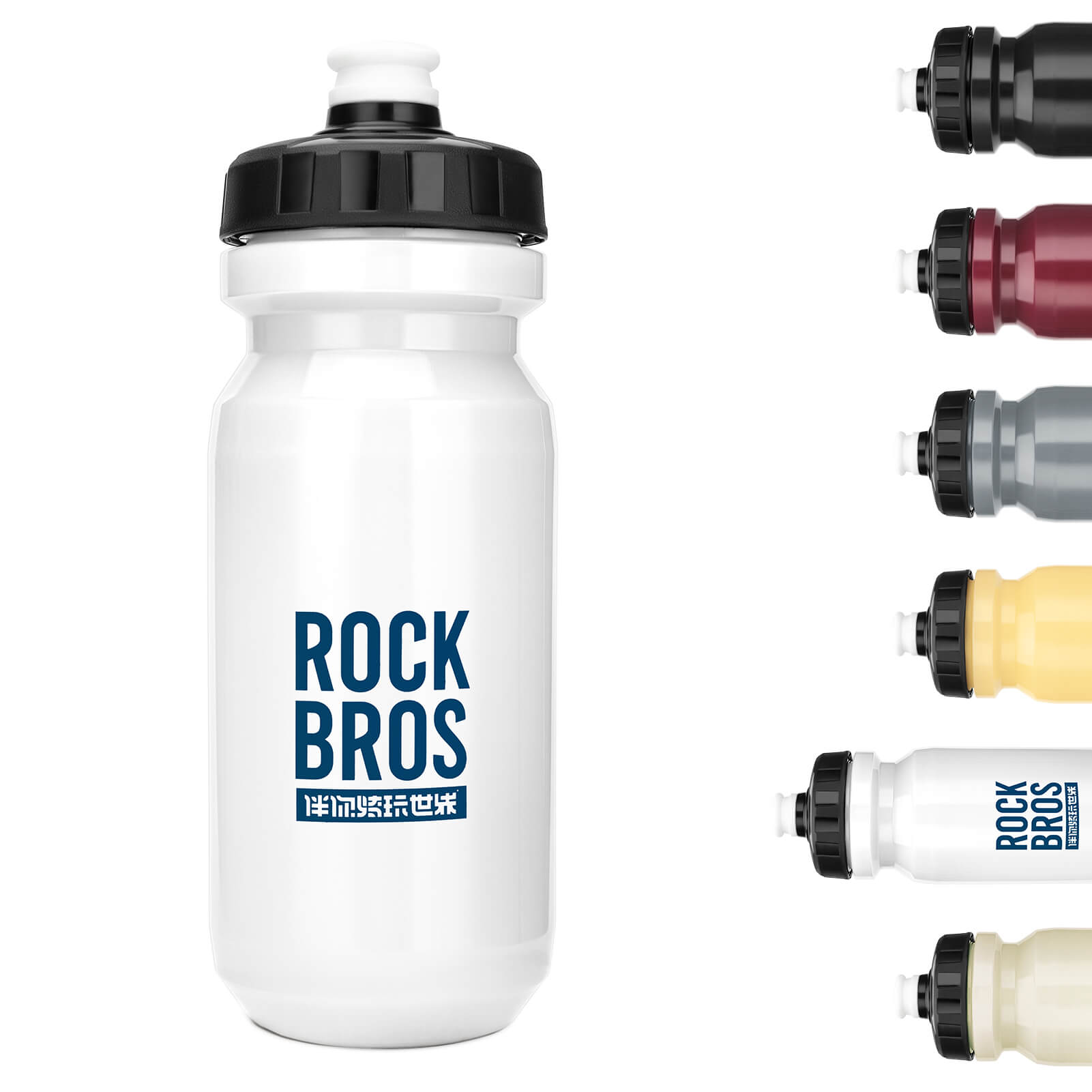 ROCKBROS Fahrrad Trinkflasche 600ml Trinkflasche BPA-Frei Auslaufsichere Flasche