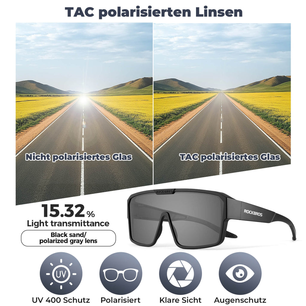 Polarisierte Überbrille für MTB und Rennrad