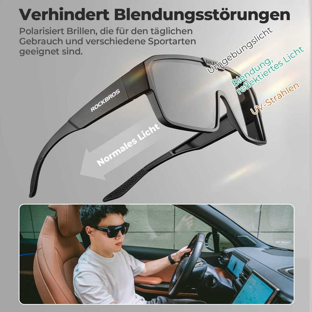 Polarisierte Überbrille für MTB und Rennrad