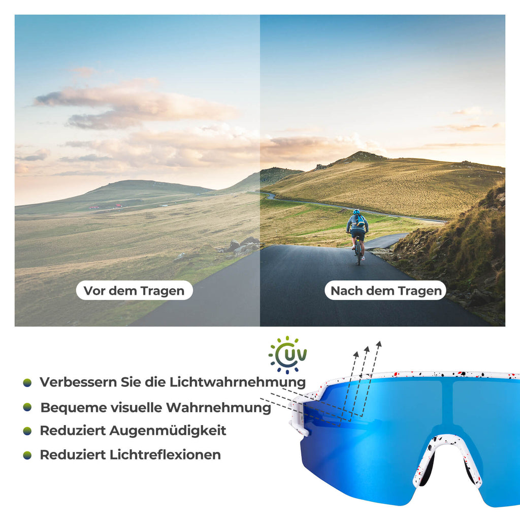 Winddichte und Polarisierte Sportbrille (UV400)