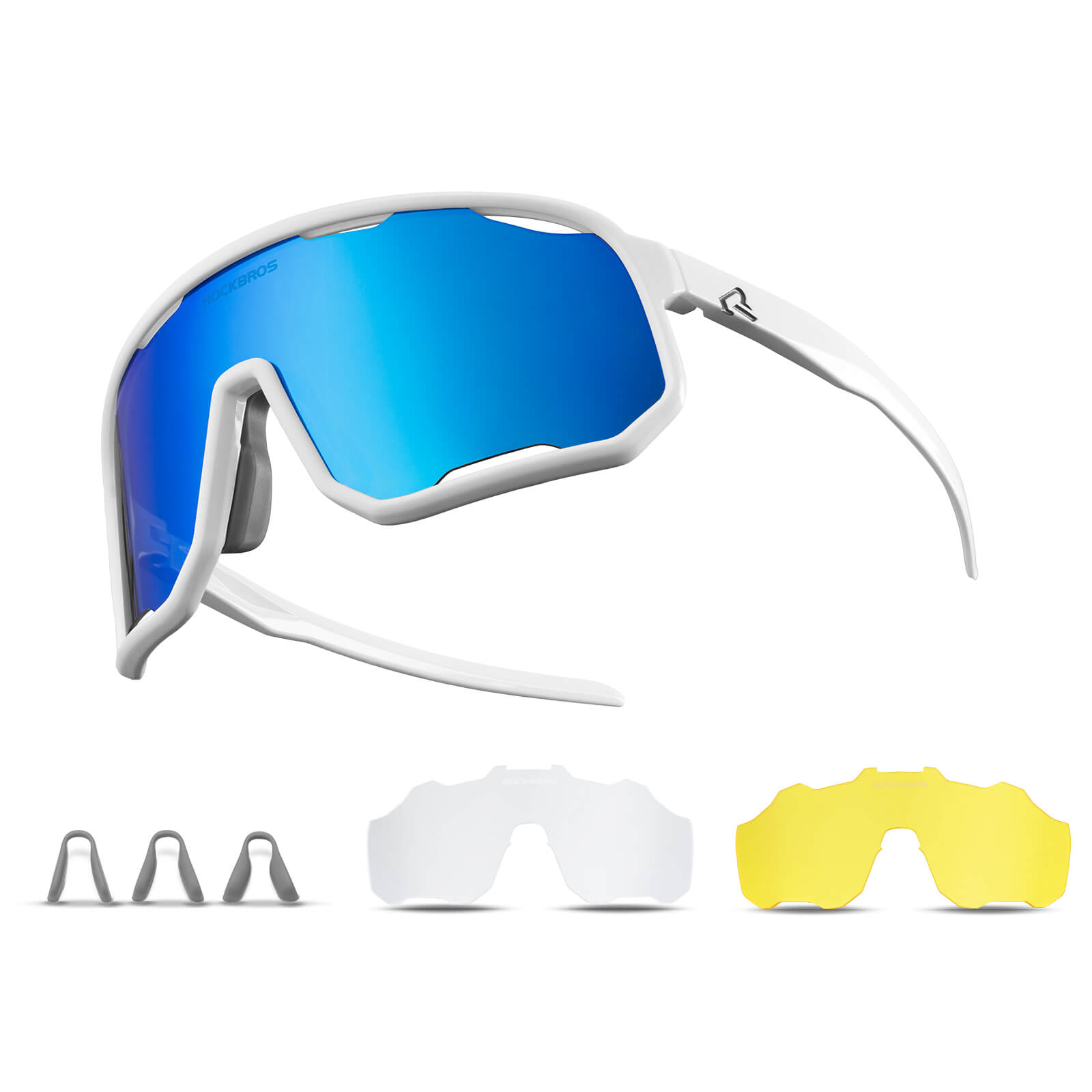 Polarisierte Unisex Fahrradbrille mit Wechsel-Nasenpads