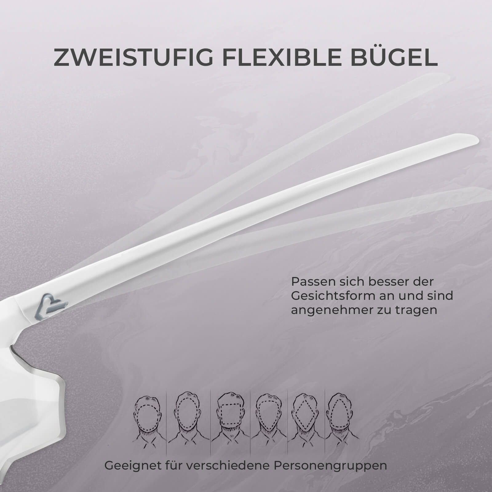 Fahrradbrille Verspiegelte Gläser UV400-Schutz Ohne Rahmen -SWIFT
