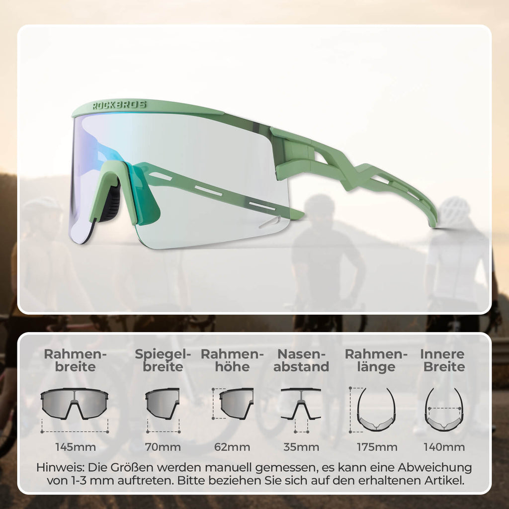 Winddichte Selbsttönende und Polarisierte Radbrille