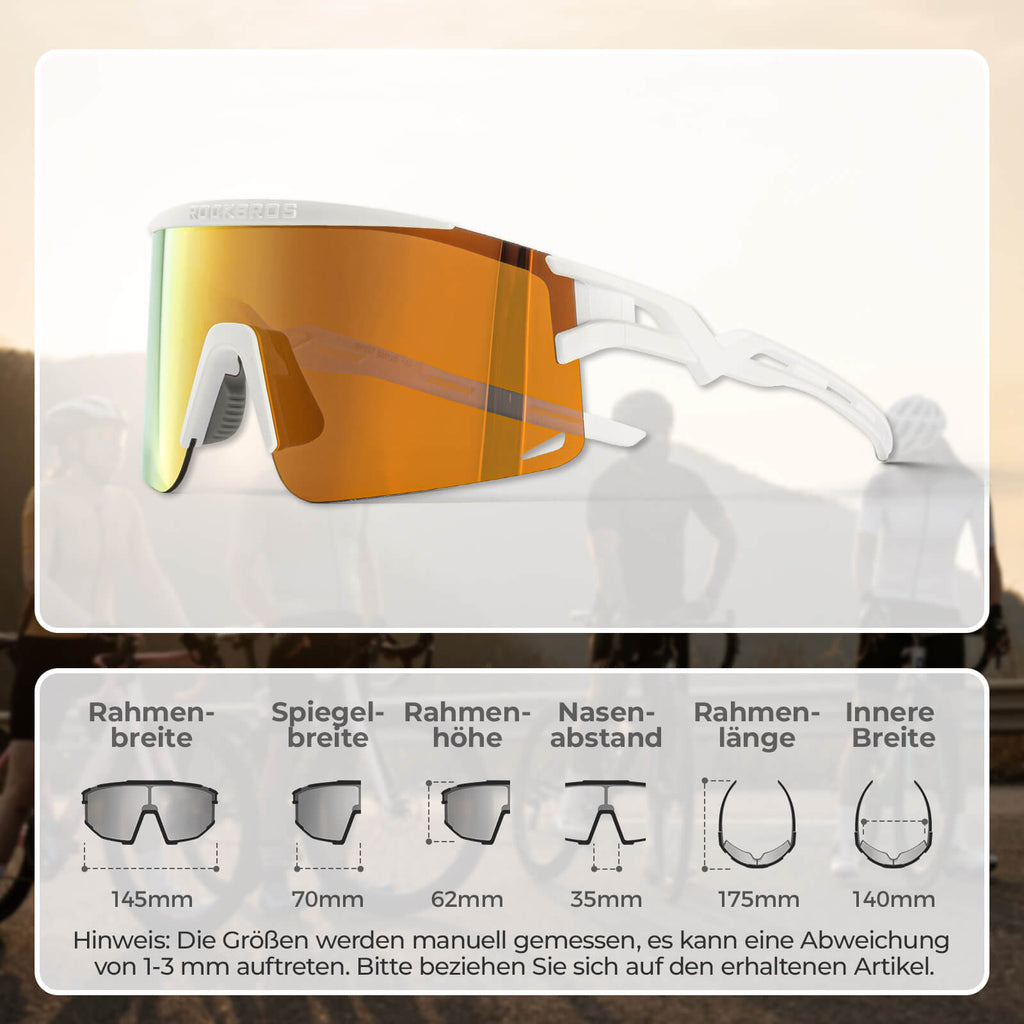 Winddichte Selbsttönende und Polarisierte Radbrille