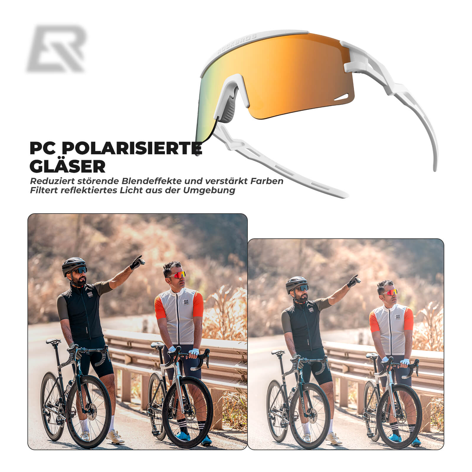 Winddichte Selbsttönende und Polarisierte Radbrille