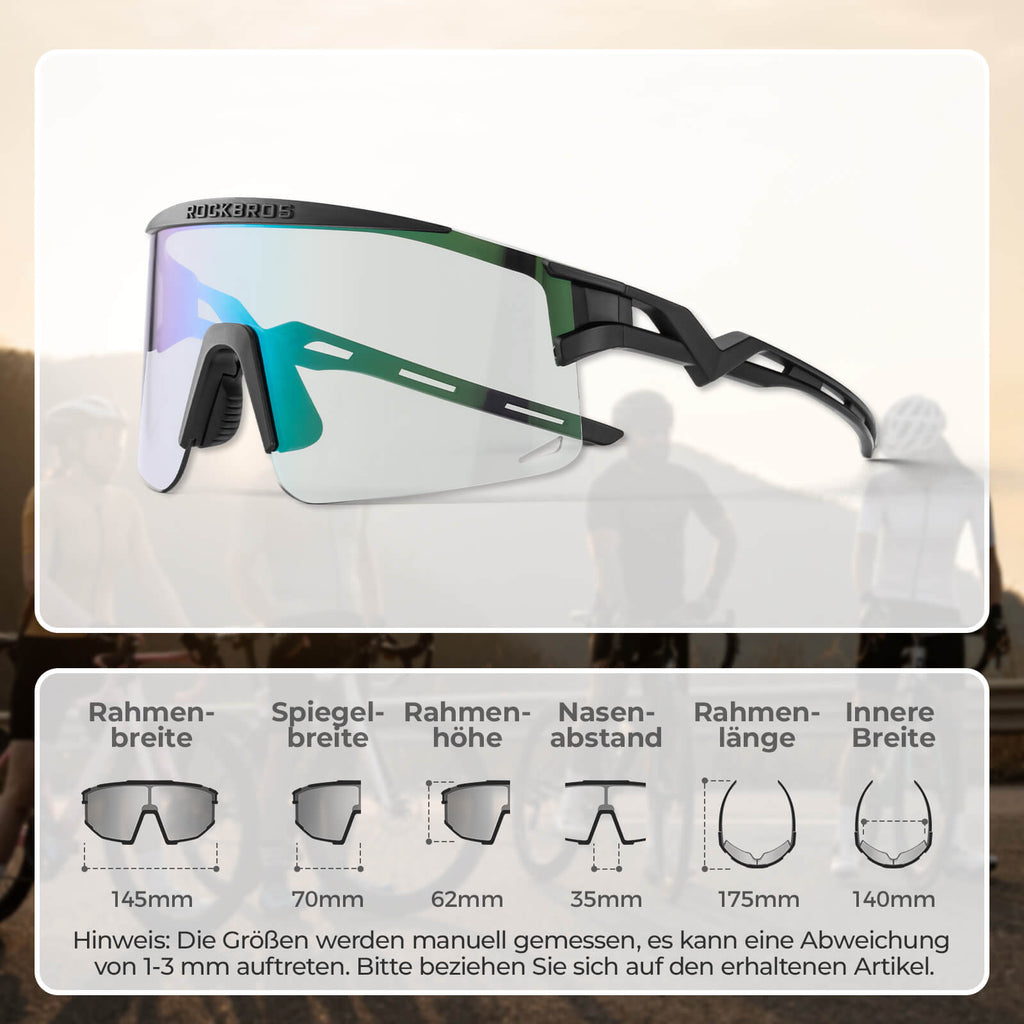 Winddichte Selbsttönende und Polarisierte Radbrille