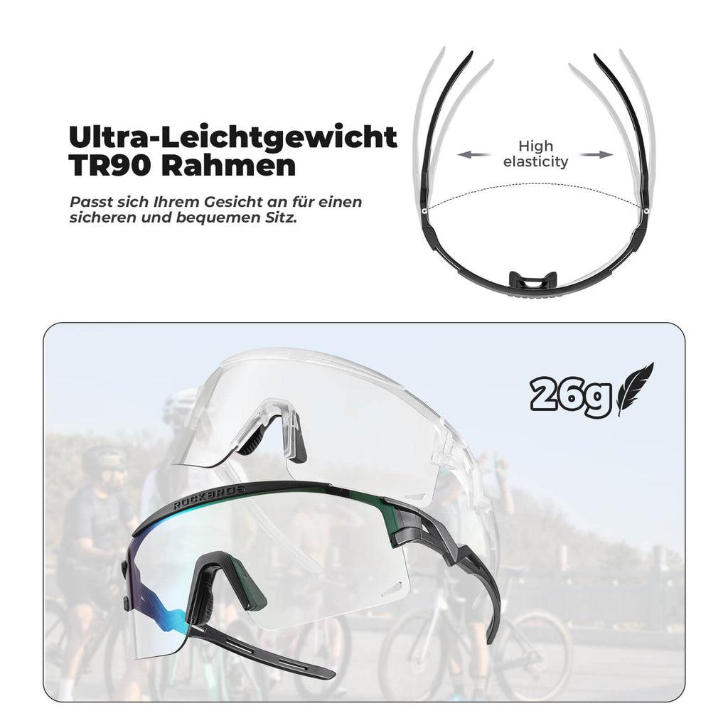 Winddichte Selbsttönende und Polarisierte Radbrille
