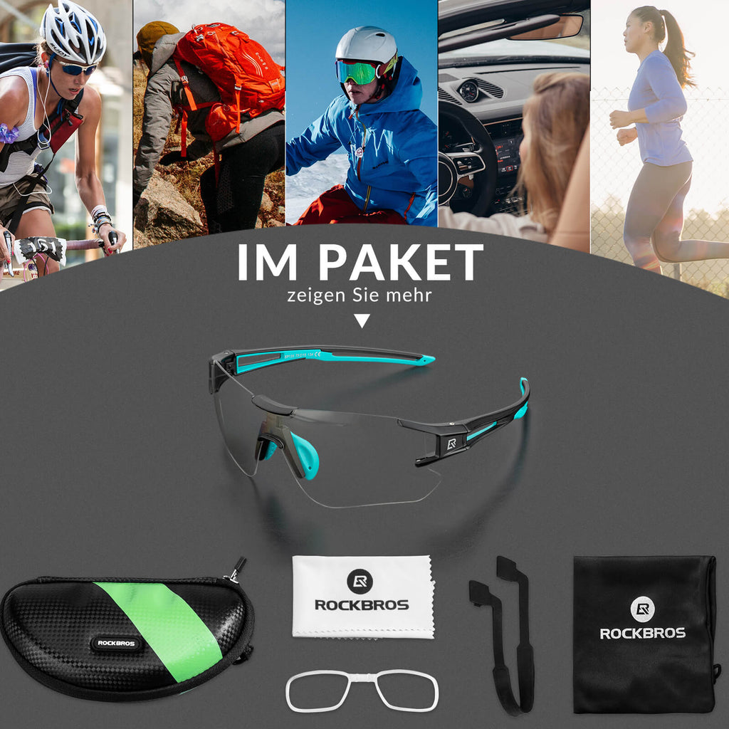 Photochromic Radbrille für Damen und Herren (UV-Filter)