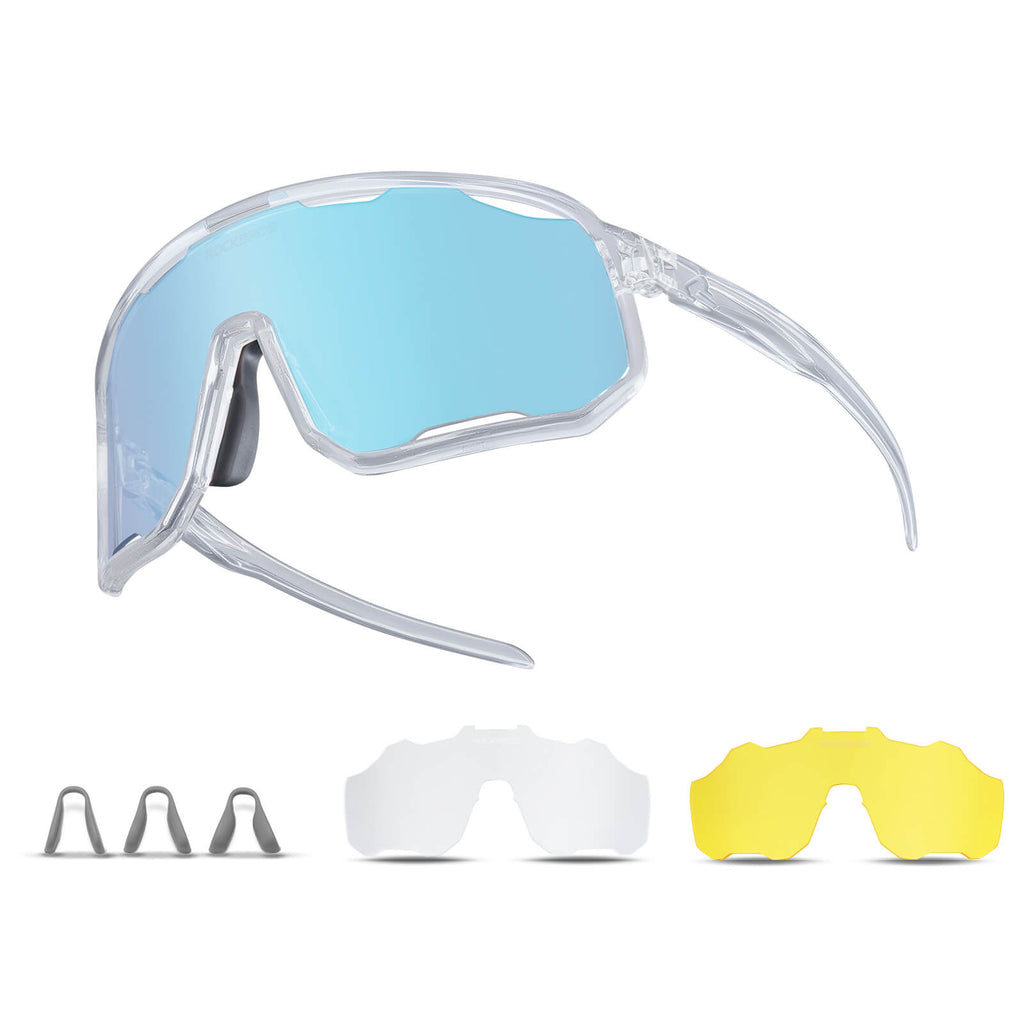 Selbsttönende Unisex Fahrradbrille mit Wechsel-Nasenpads