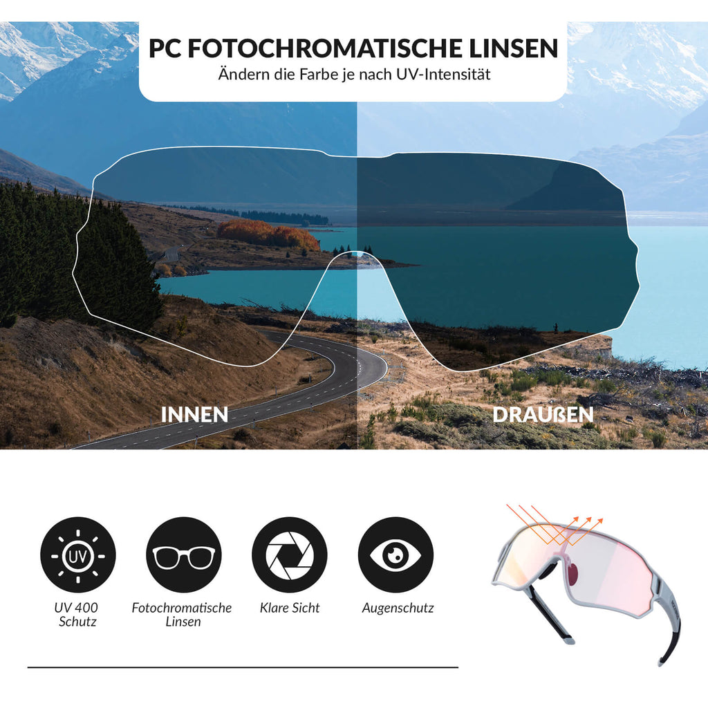 Dynamische Radbrille mit UV400-Sonnenfilter