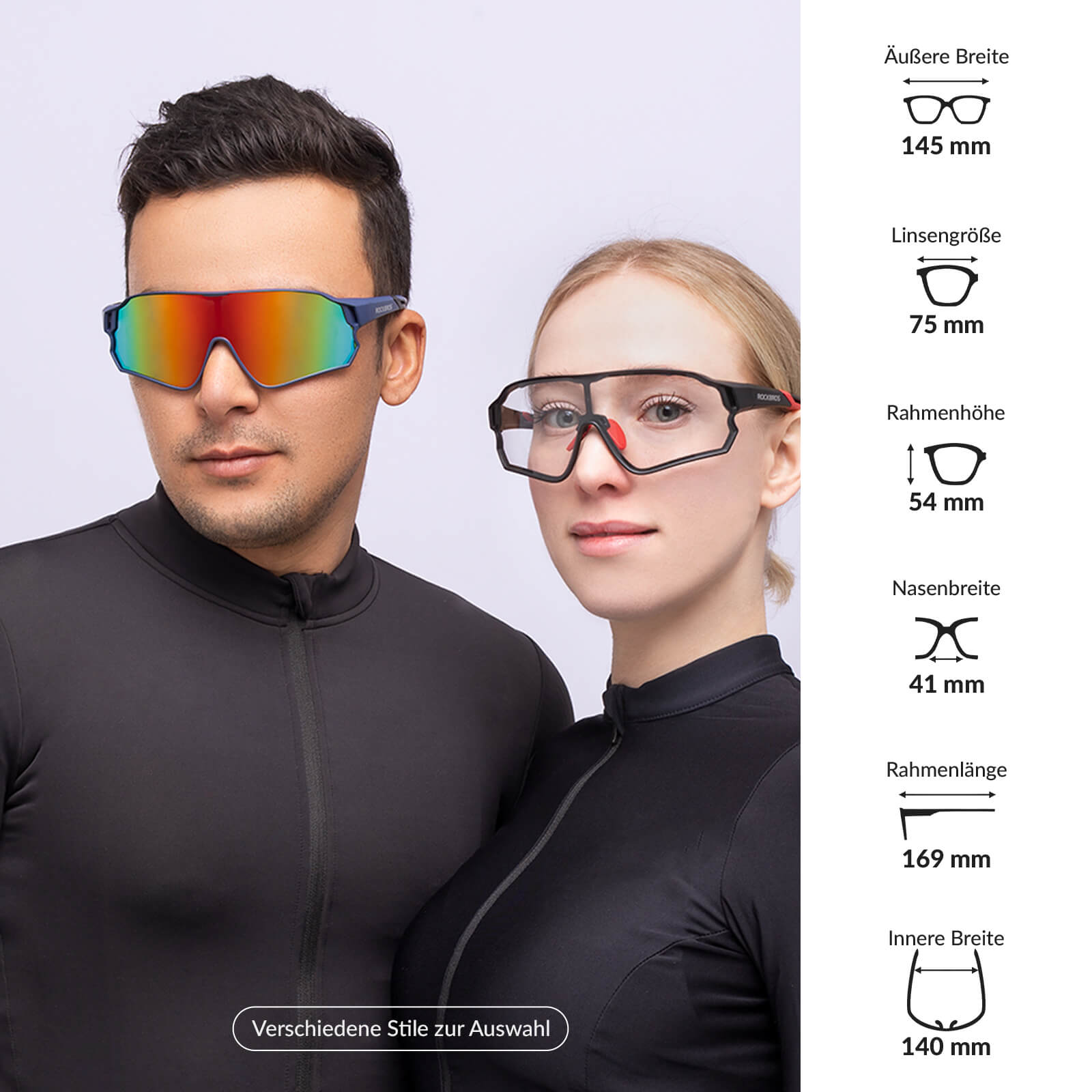 Federleichte Polarisierte Fahrradbrille (UV400)