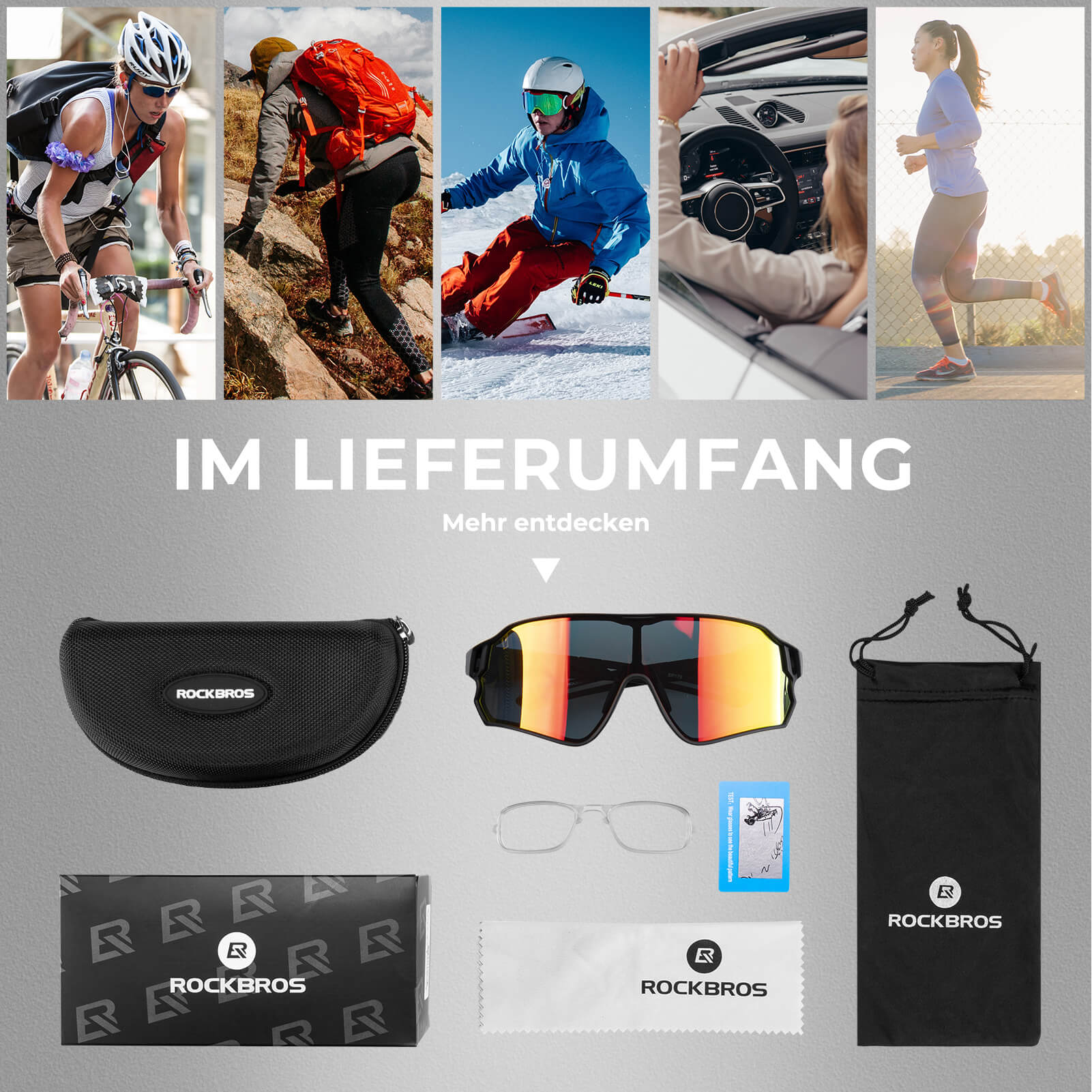 Federleichte Polarisierte Fahrradbrille (UV400)