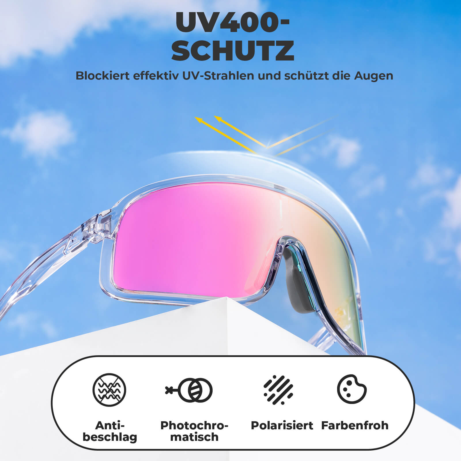 Polarisierte Fahrradbrille der Shadow Serie (UV400)