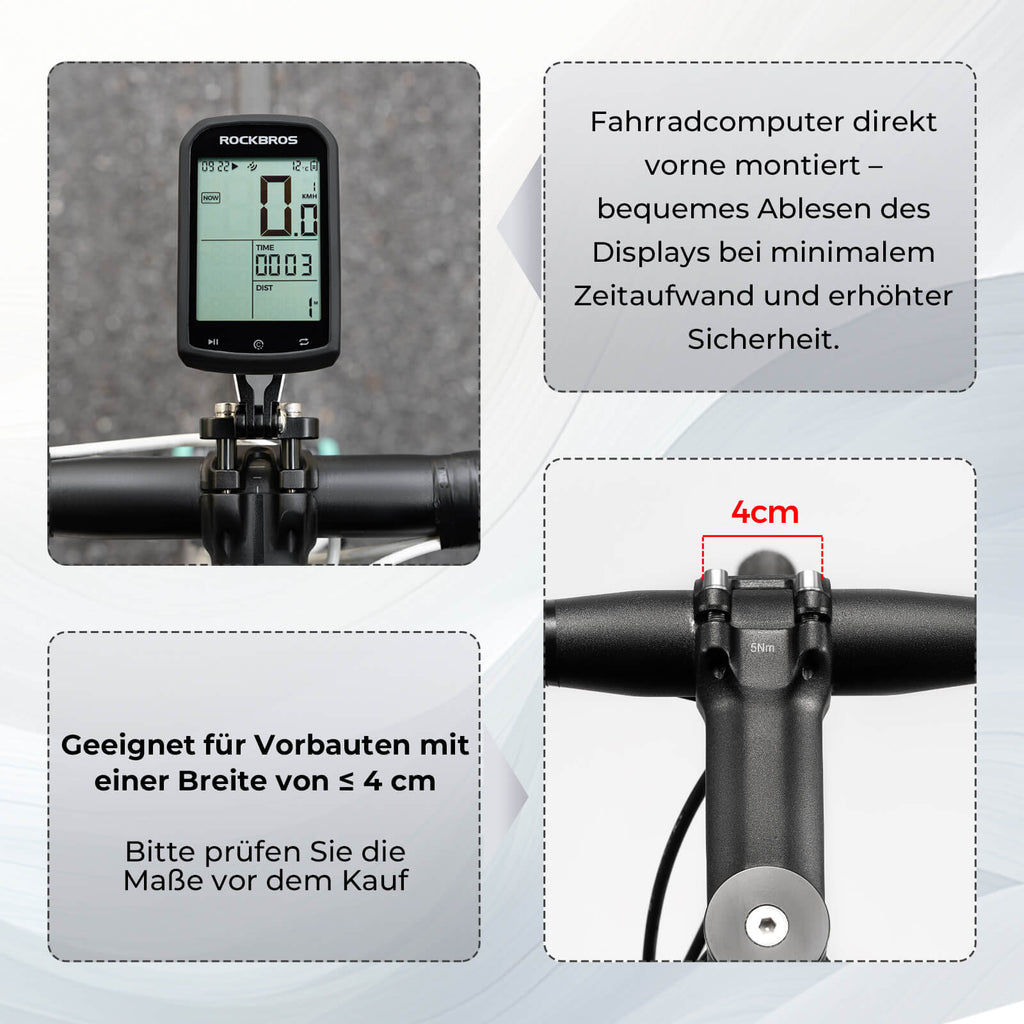 Fahrradcomputer Halterung Kompatibel mit Garmin/Bryton/GPS Fahrradlicht