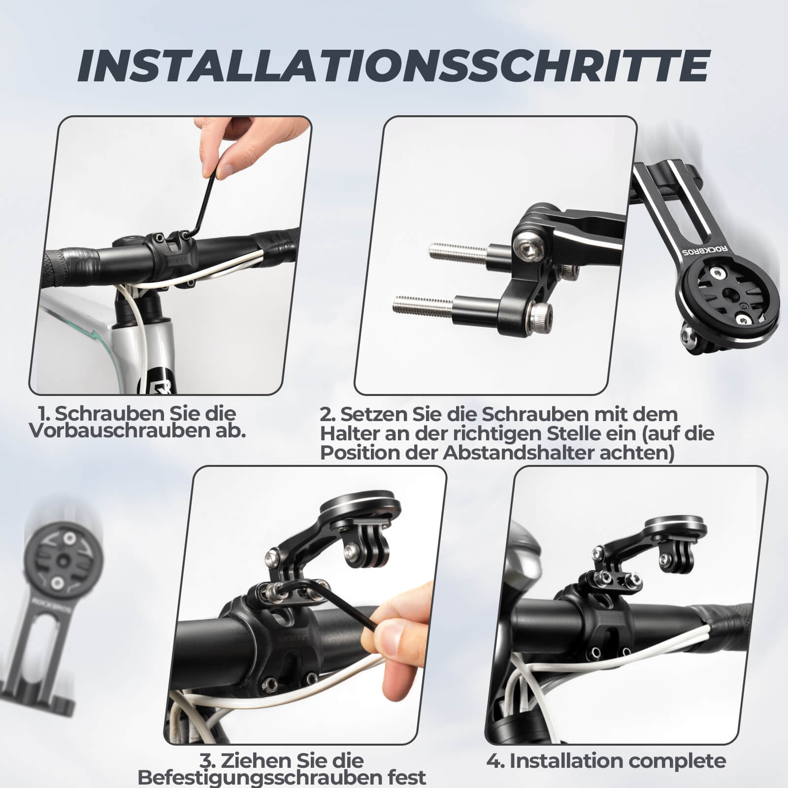 Fahrradcomputer Halterung Kompatibel mit Garmin/Bryton/GPS Fahrradlicht