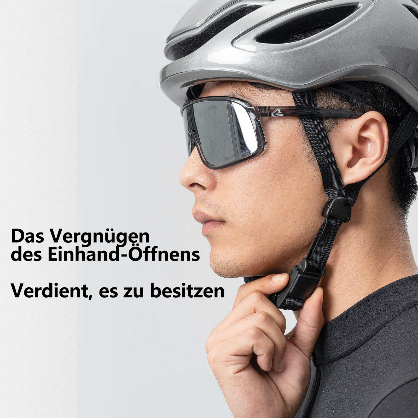 ROCKBROS Fahrradhelm Integrierter Rennradhelm Magnetische Schnalle EPS+PC