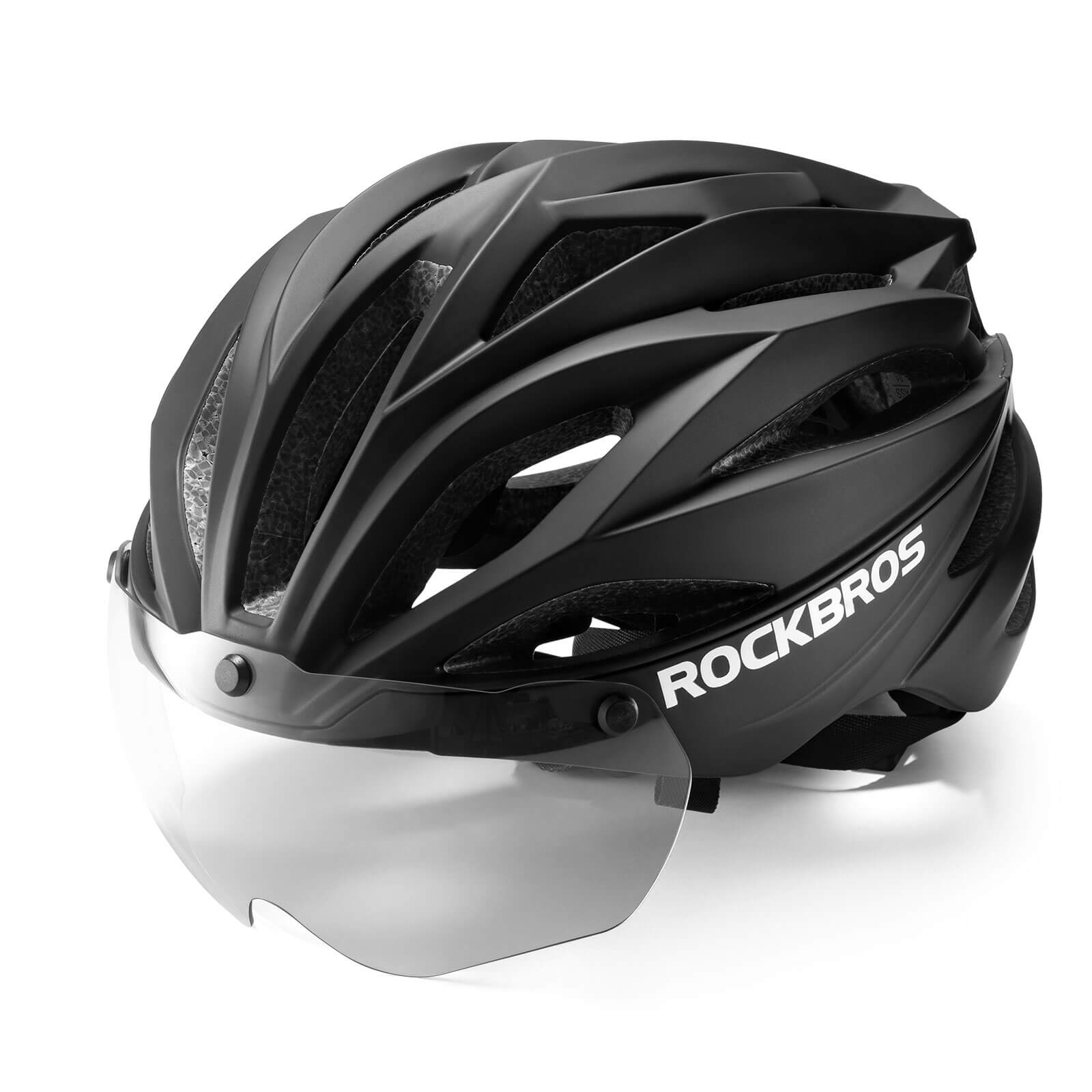 ROCKBROS Fahrradhelm Magnetischer Abnehmbarer MTB Helm mit Visier