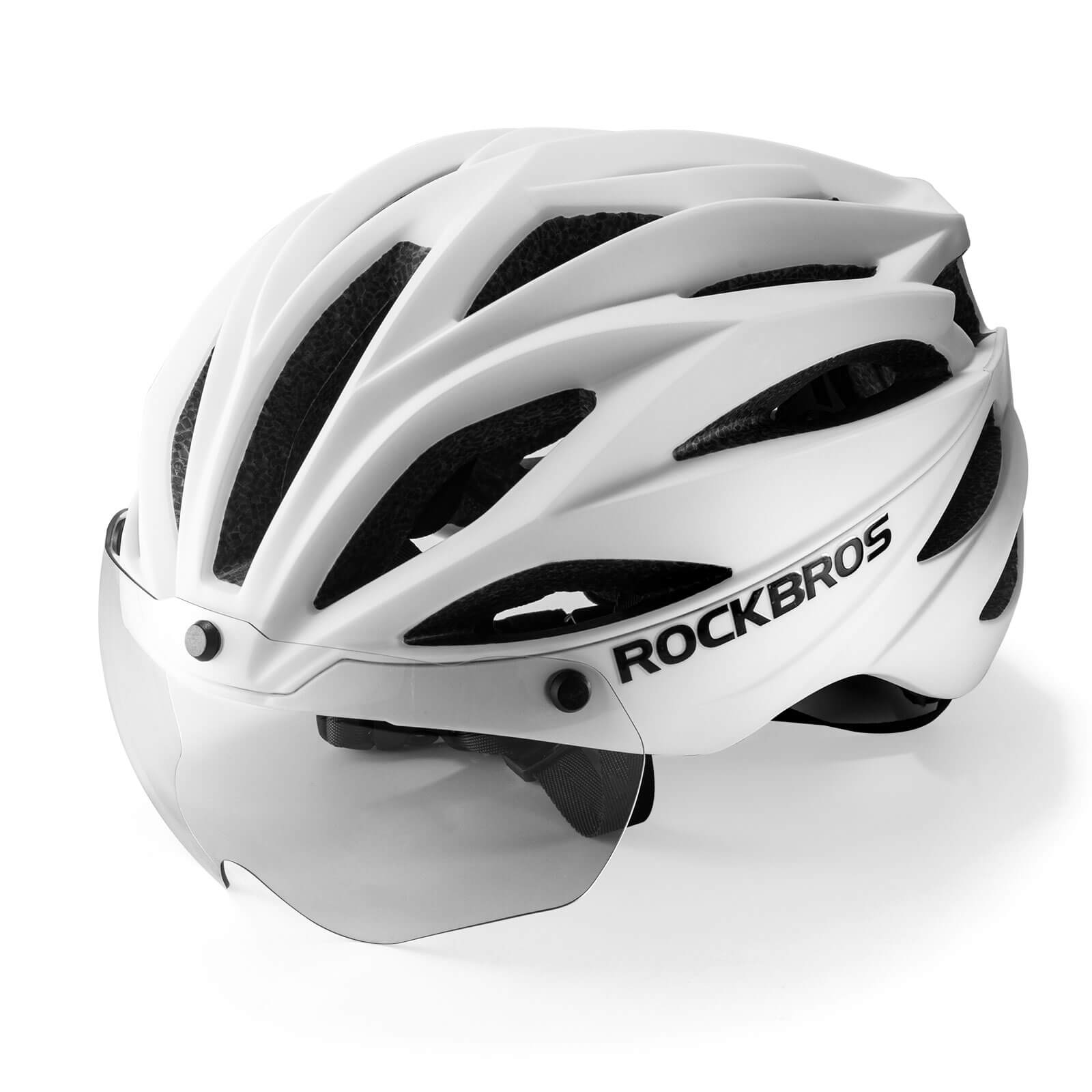 ROCKBROS Fahrradhelm Magnetischer Abnehmbarer MTB Helm mit Visier