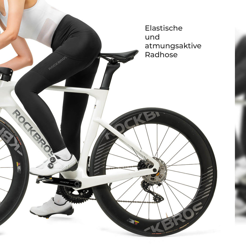 Fahrradhose Lange Radlerhose Gepolstert Atmungsaktiv Damen